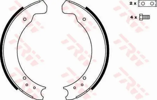 Bremsbackensatz Hinterachse TRW GS6075 Bild Bremsbackensatz Hinterachse TRW GS6075