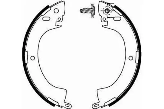 Bremsbackensatz Hinterachse TRW GS8185 Bild Bremsbackensatz Hinterachse TRW GS8185
