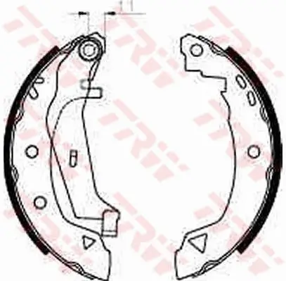 Bremsbackensatz Hinterachse TRW GS8240 Bild Bremsbackensatz Hinterachse TRW GS8240