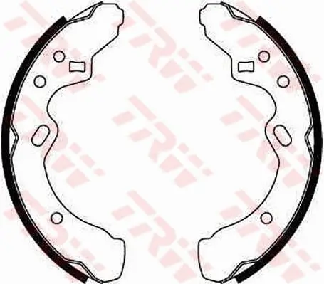 Bremsbackensatz Hinterachse TRW GS8288 Bild Bremsbackensatz Hinterachse TRW GS8288