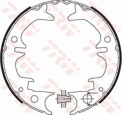 Bremsbackensatz, Feststellbremse Hinterachse TRW GS8430