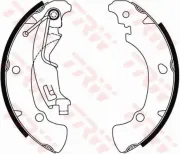 Bremsbackensatz Hinterachse TRW GS8488