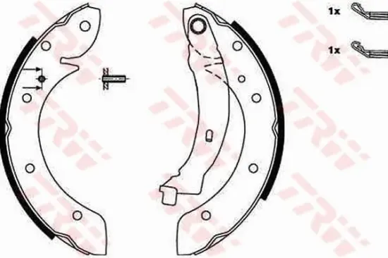 Bremsbackensatz Hinterachse TRW GS8620 Bild Bremsbackensatz Hinterachse TRW GS8620