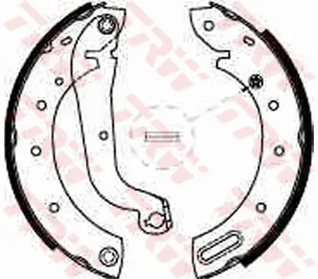 Bremsbackensatz Hinterachse TRW GS8625 Bild Bremsbackensatz Hinterachse TRW GS8625