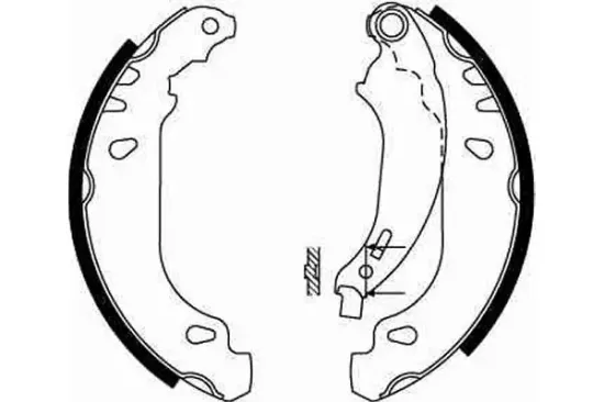 Bremsbackensatz Hinterachse TRW GS8642 Bild Bremsbackensatz Hinterachse TRW GS8642