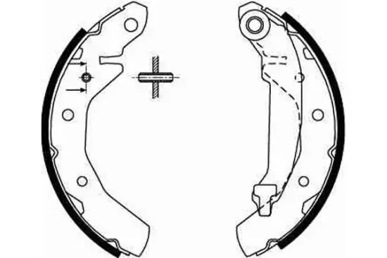 Bremsbackensatz Hinterachse TRW GS8645 Bild Bremsbackensatz Hinterachse TRW GS8645