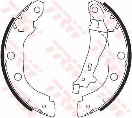 Bremsbackensatz Hinterachse TRW GS8655 Bild Bremsbackensatz Hinterachse TRW GS8655