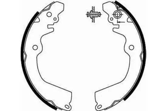 Bremsbackensatz Hinterachse TRW GS8666 Bild Bremsbackensatz Hinterachse TRW GS8666