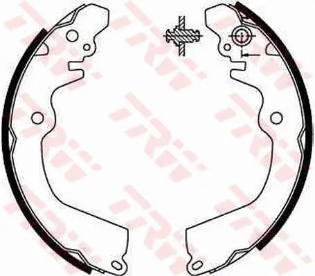 Bremsbackensatz Hinterachse TRW GS8666 Bild Bremsbackensatz Hinterachse TRW GS8666