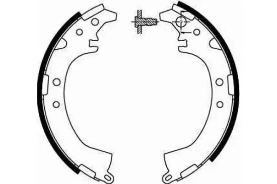 Bremsbackensatz Hinterachse TRW GS8672 Bild Bremsbackensatz Hinterachse TRW GS8672