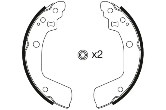 Bremsbackensatz Hinterachse TRW GS8793 Bild Bremsbackensatz Hinterachse TRW GS8793