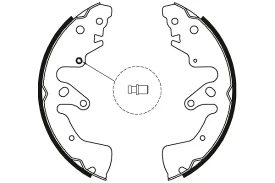 Bremsbackensatz Hinterachse TRW GS8801 Bild Bremsbackensatz Hinterachse TRW GS8801