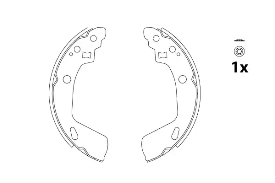 Bremsbackensatz Hinterachse TRW GS8818 Bild Bremsbackensatz Hinterachse TRW GS8818
