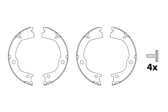 Bremsbackensatz, Feststellbremse Hinterachse TRW GS8860 Bild Bremsbackensatz, Feststellbremse Hinterachse TRW GS8860