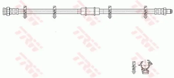Bremsschlauch Vorderachse links rechts TRW PHB273