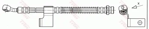 Bremsschlauch Vorderachse rechts TRW PHD530