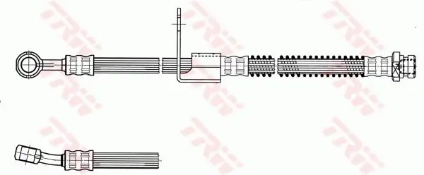 Bremsschlauch Vorderachse rechts TRW PHD958