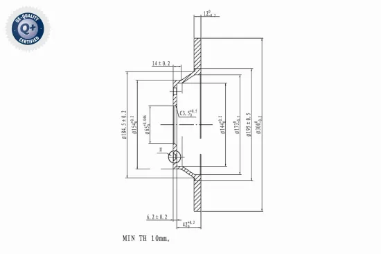 Bremsscheibe Hinterachse VAICO V10-40090 Bild Bremsscheibe Hinterachse VAICO V10-40090