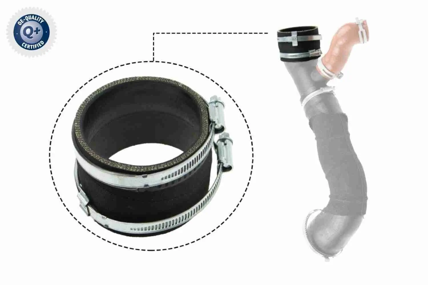 Ladeluftschlauch Ladeluftkühler rechts VAICO V25-1031