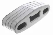 Halter, Schalldämpfer hinten VAICO V40-0003