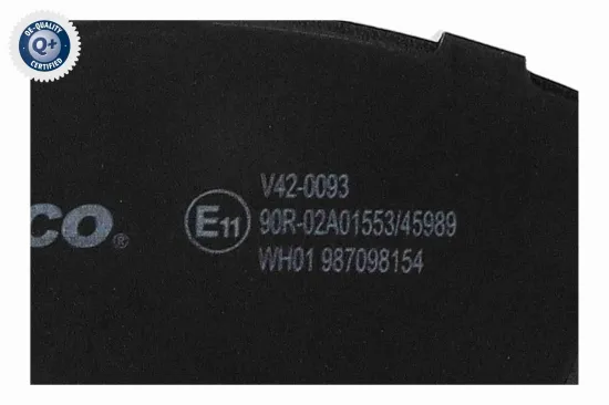 Bremsbelagsatz, Scheibenbremse Vorderachse VAICO V42-0093 Bild Bremsbelagsatz, Scheibenbremse Vorderachse VAICO V42-0093