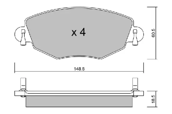 Bremsbelagsatz, Scheibenbremse Vorderachse AISIN BPFO-1005 Bild Bremsbelagsatz, Scheibenbremse Vorderachse AISIN BPFO-1005