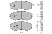 Bremsbelagsatz, Scheibenbremse AISIN BPHY-1906