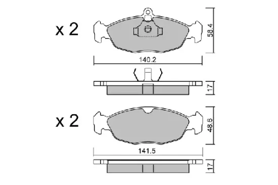 Bremsbelagsatz, Scheibenbremse AISIN BPOP-1003 Bild Bremsbelagsatz, Scheibenbremse AISIN BPOP-1003