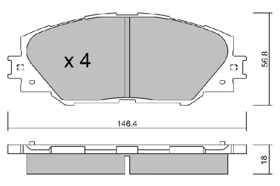 Bremsbelagsatz, Scheibenbremse AISIN BPTO-1011 Bild Bremsbelagsatz, Scheibenbremse AISIN BPTO-1011
