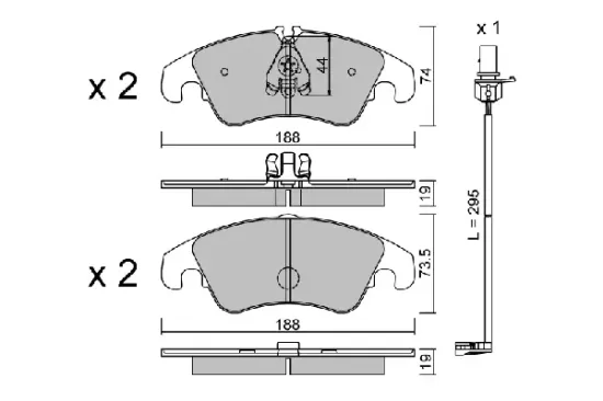 Bremsbelagsatz, Scheibenbremse AISIN BPVW-1017 Bild Bremsbelagsatz, Scheibenbremse AISIN BPVW-1017