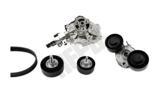 Wasserpumpe + Keilrippenriemensatz HEPU PK26810 Bild Wasserpumpe + Keilrippenriemensatz HEPU PK26810