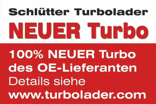 Lader, Aufladung SCHLÜTTER TURBOLADER 172-00771