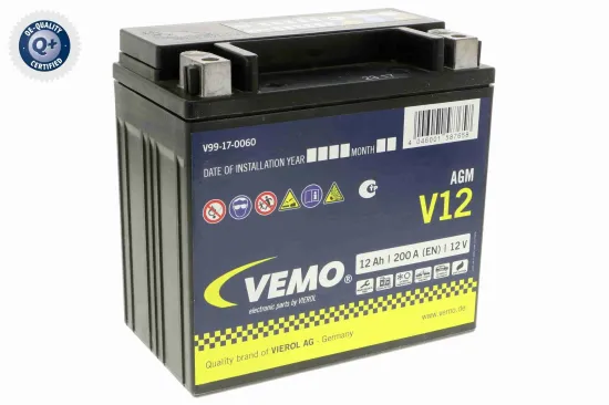 Starterbatterie 12 V 12 Ah VEMO V99-17-0060 Bild Starterbatterie 12 V 12 Ah VEMO V99-17-0060