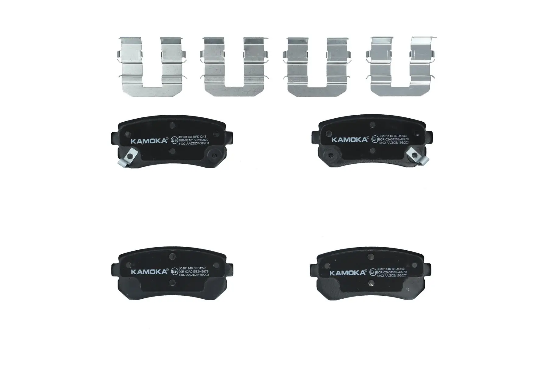 Bremsbelagsatz, Scheibenbremse Hinterachse KAMOKA JQ101146