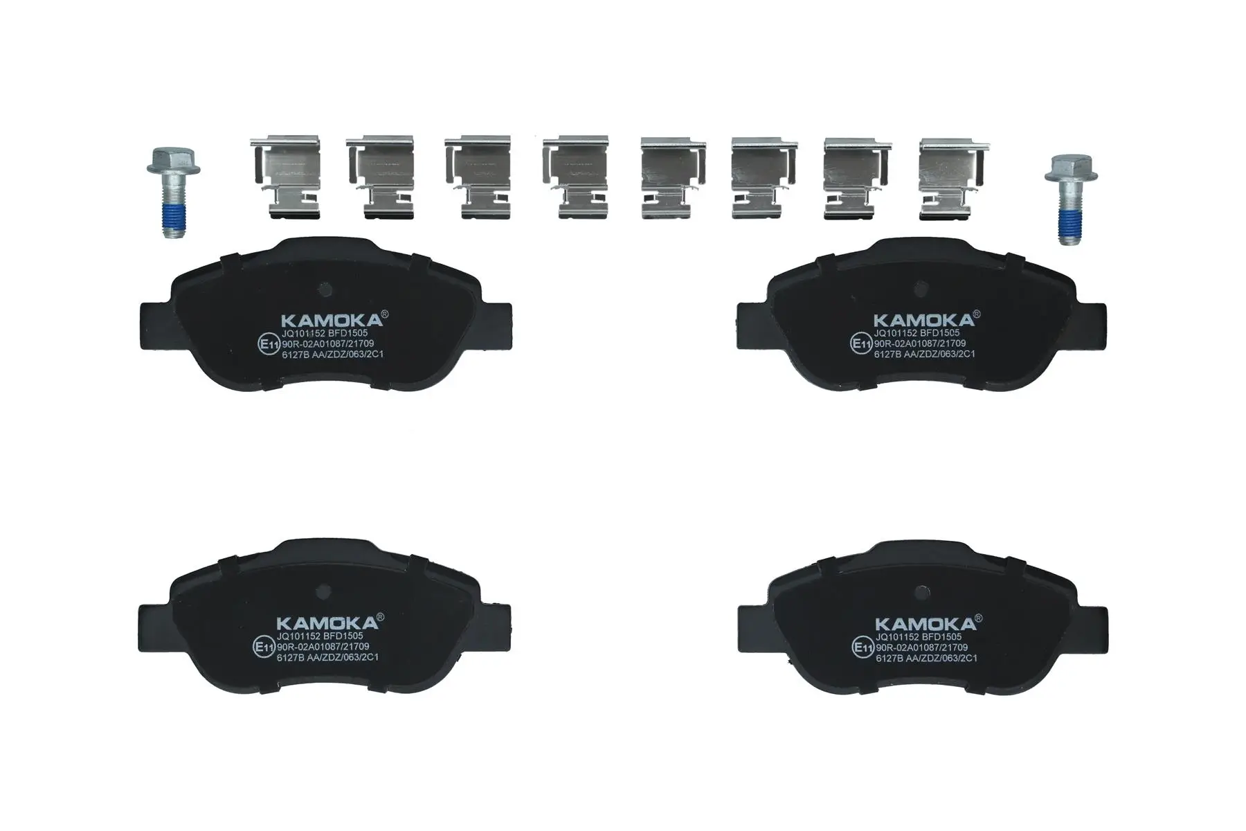 Bremsbelagsatz, Scheibenbremse Vorderachse KAMOKA JQ101152