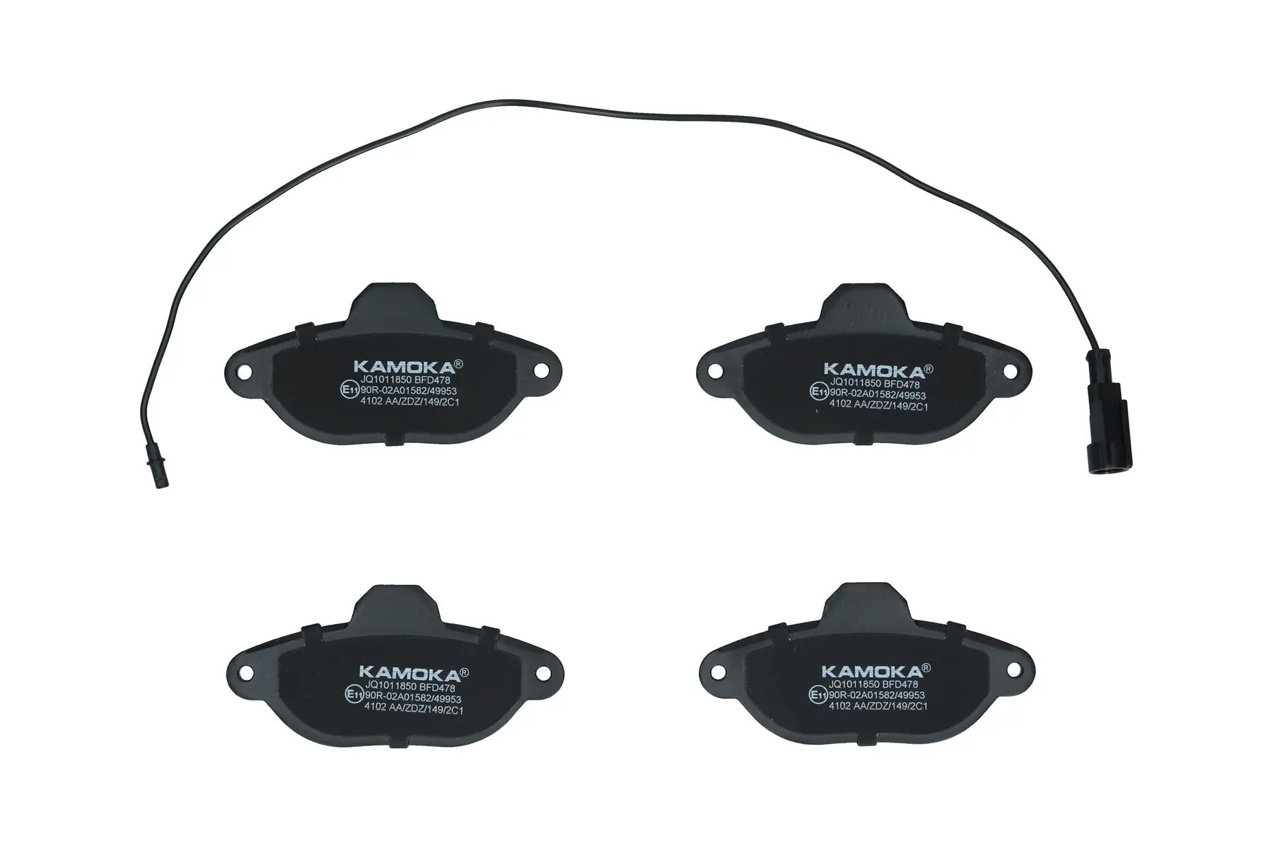 Bremsbelagsatz, Scheibenbremse Vorderachse KAMOKA JQ1011850