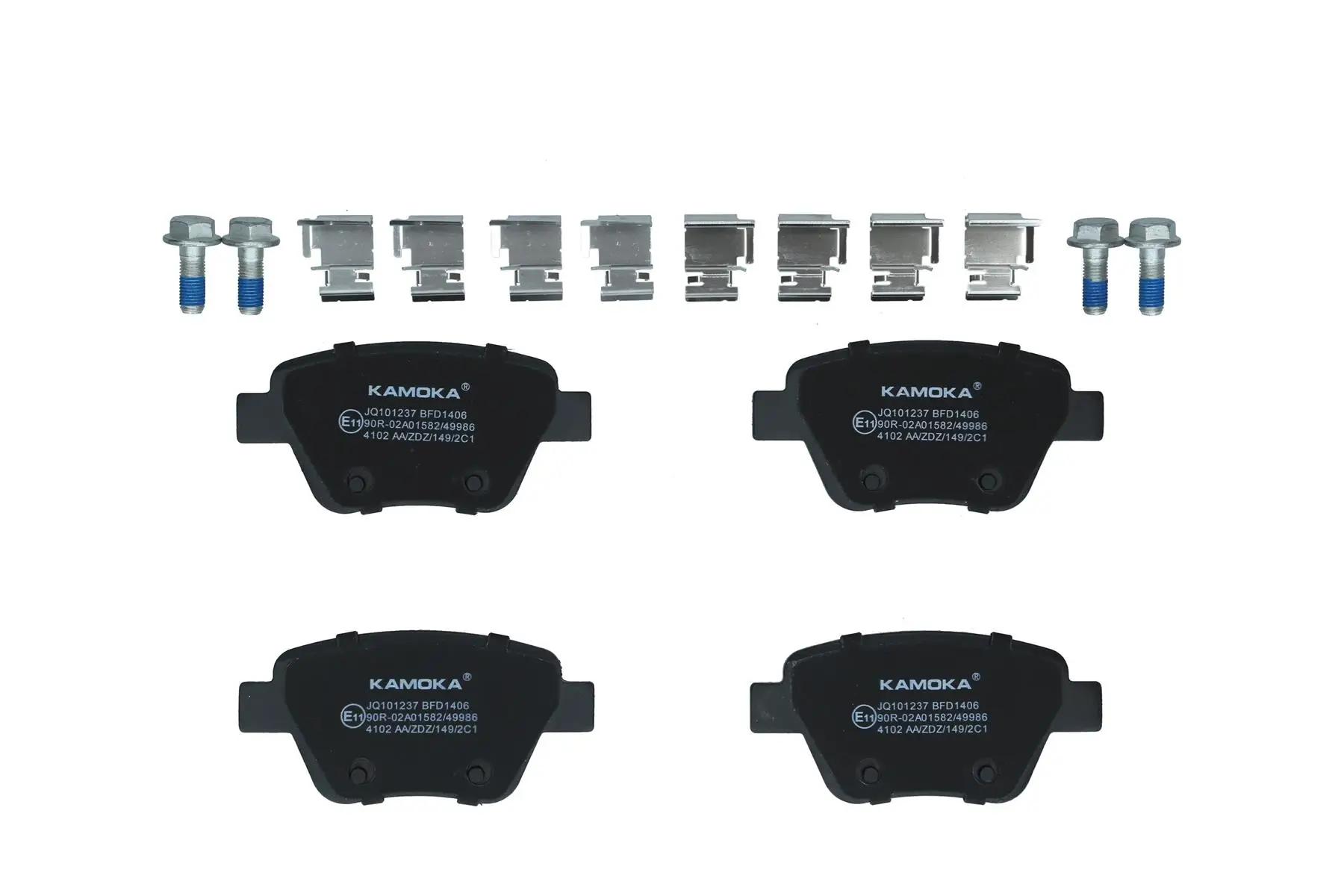 Bremsbelagsatz, Scheibenbremse Hinterachse KAMOKA JQ101237