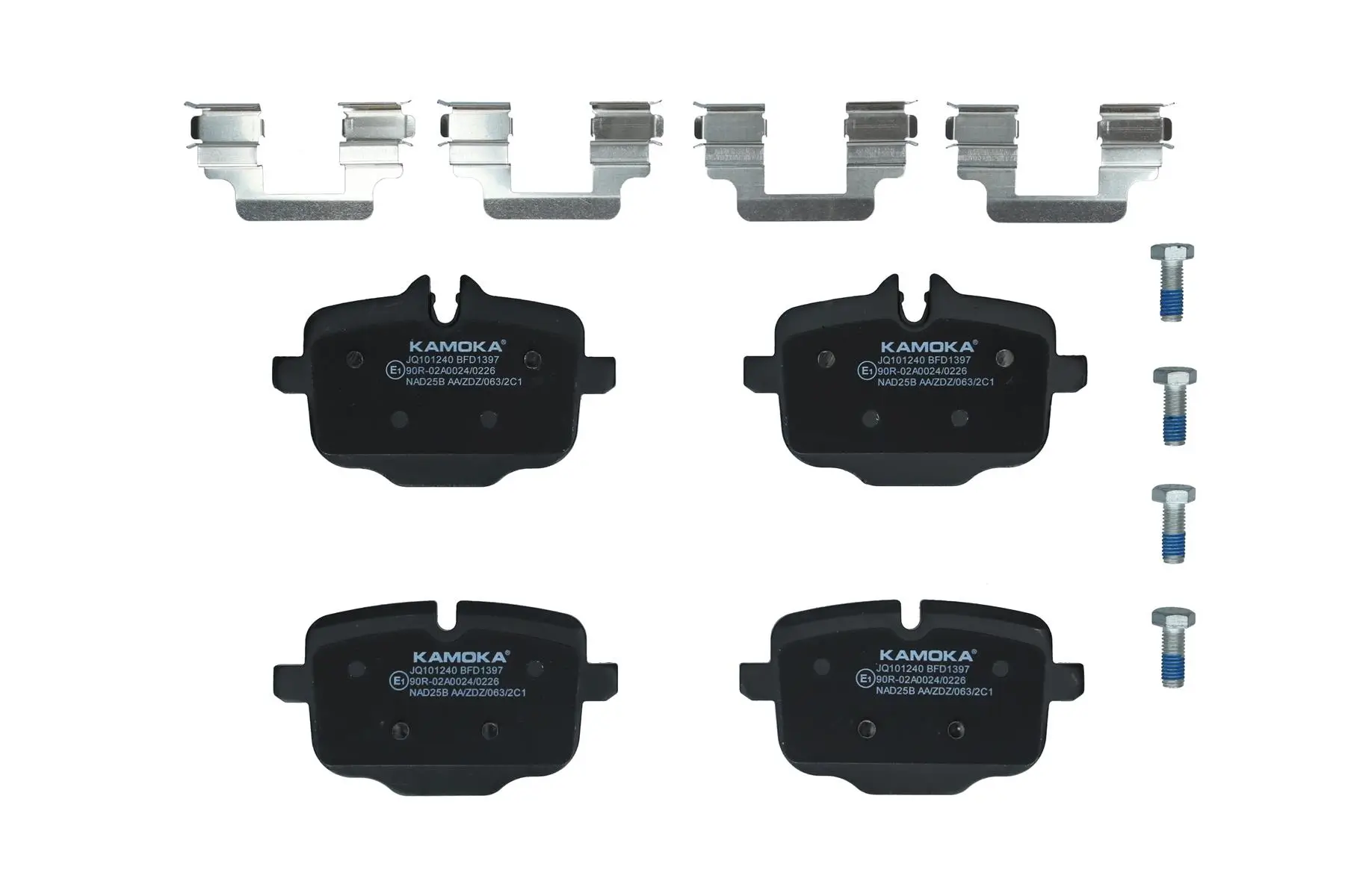 Bremsbelagsatz, Scheibenbremse Hinterachse KAMOKA JQ101240