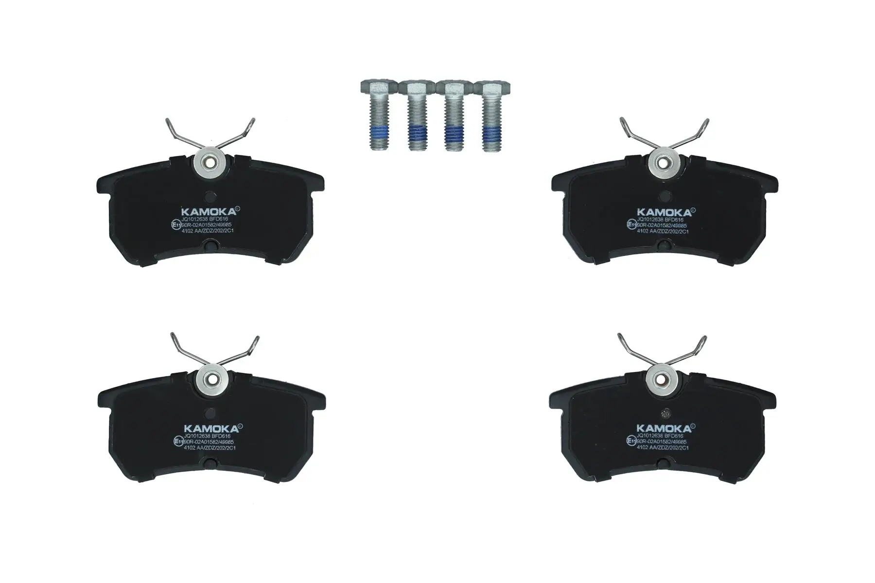 Bremsbelagsatz, Scheibenbremse Hinterachse KAMOKA JQ1012638