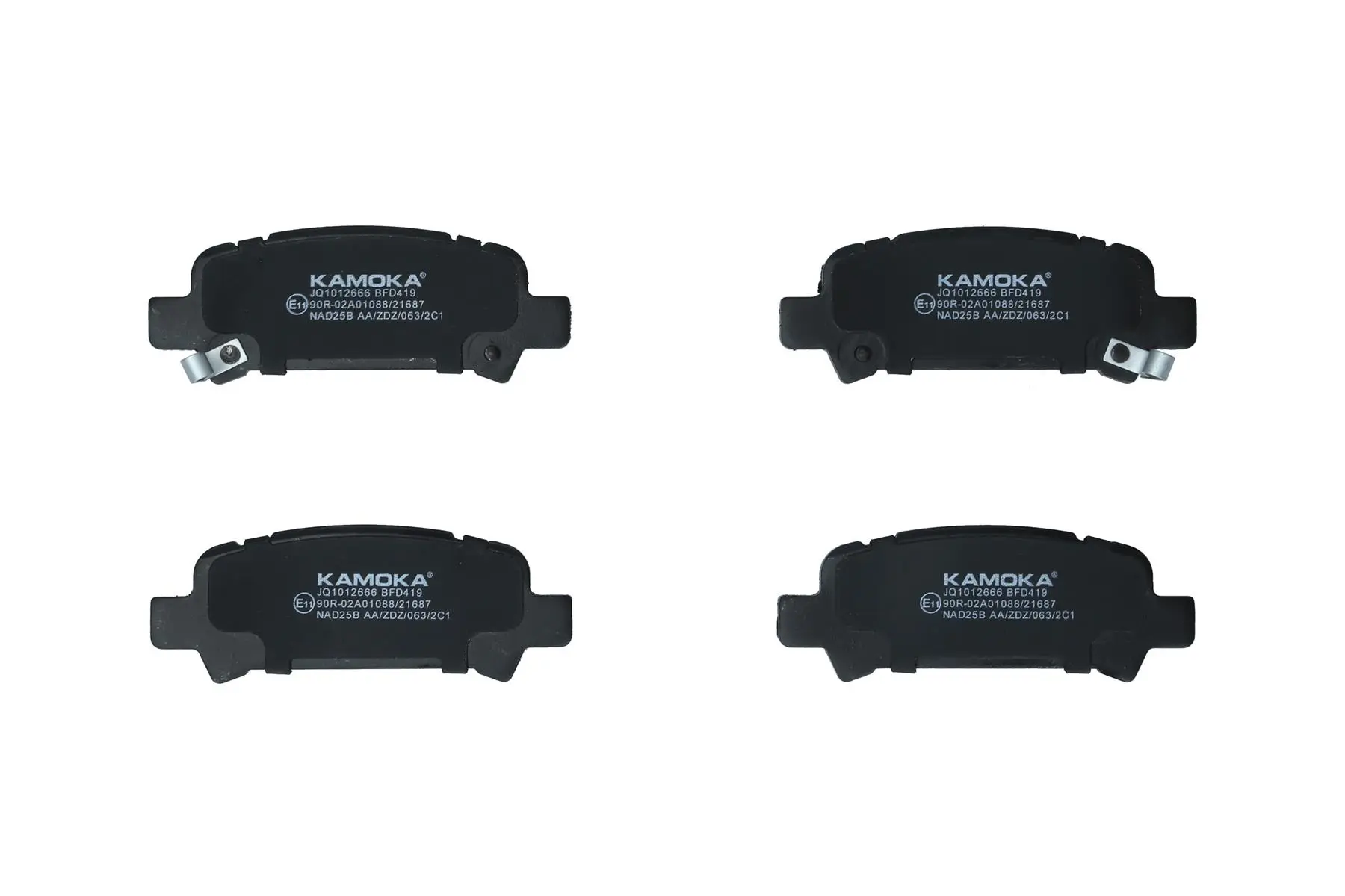 Bremsbelagsatz, Scheibenbremse Hinterachse KAMOKA JQ1012666