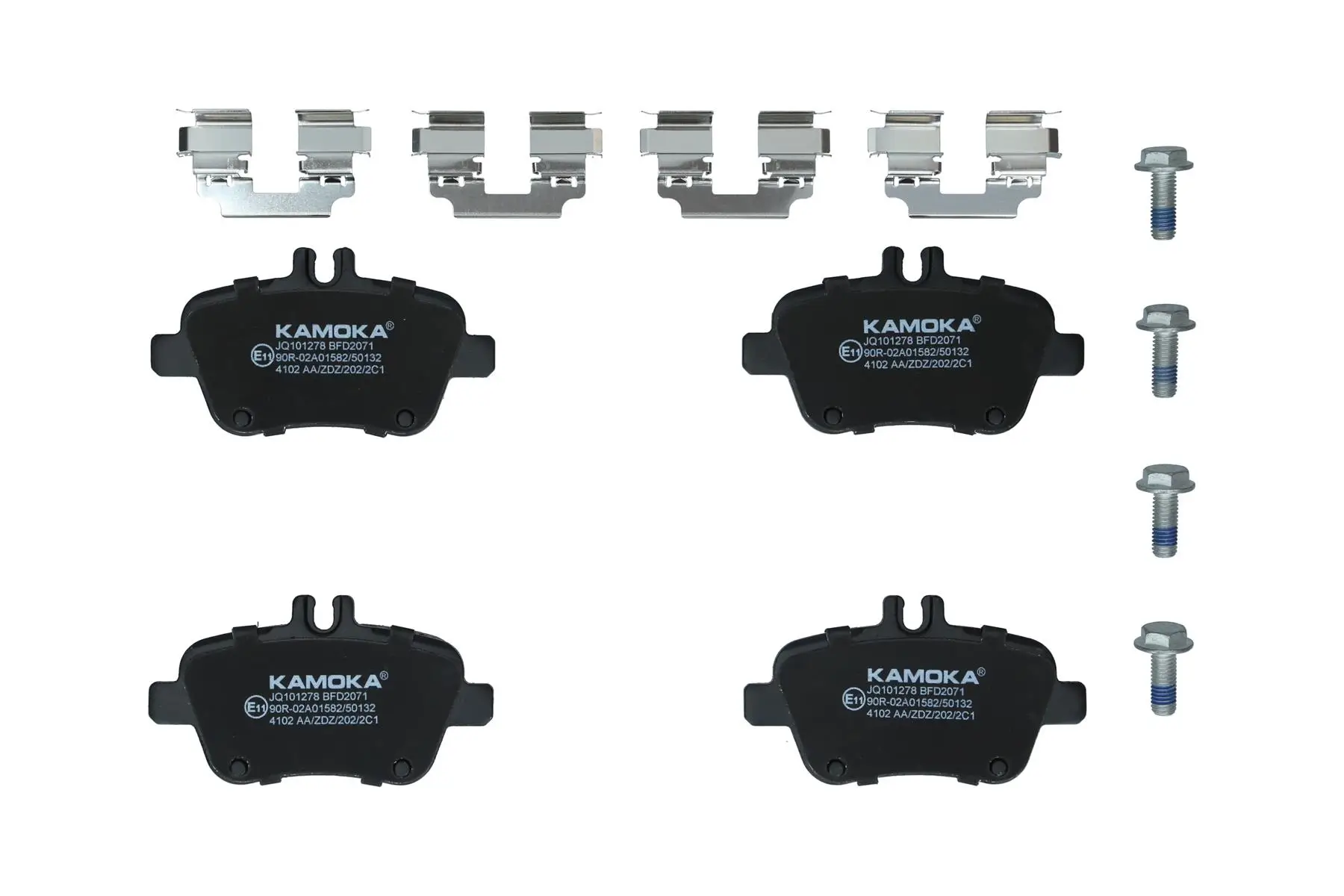 Bremsbelagsatz, Scheibenbremse Hinterachse KAMOKA JQ101278