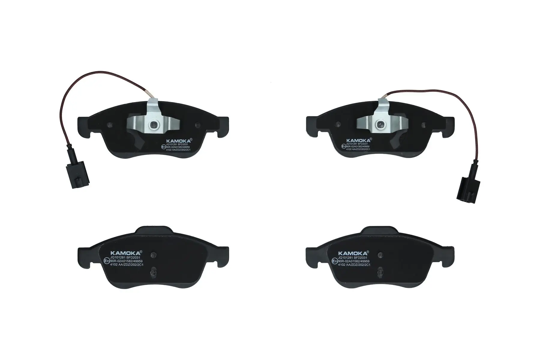 Bremsbelagsatz, Scheibenbremse Vorderachse KAMOKA JQ101281