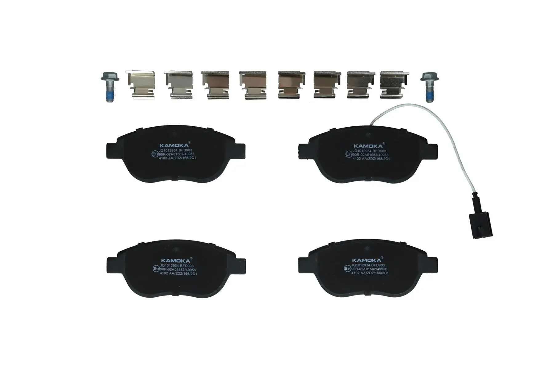 Bremsbelagsatz, Scheibenbremse Vorderachse KAMOKA JQ1012934