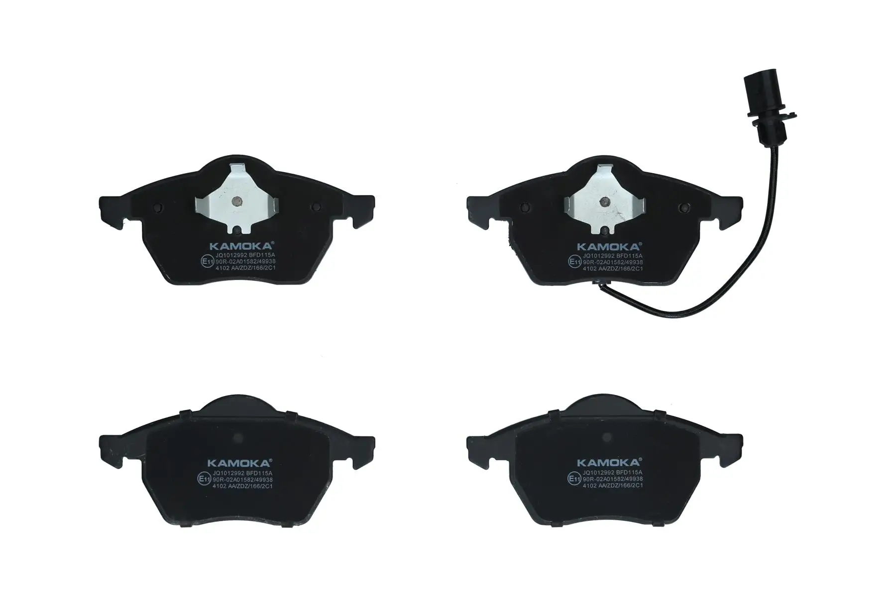 Bremsbelagsatz, Scheibenbremse Vorderachse KAMOKA JQ1012992