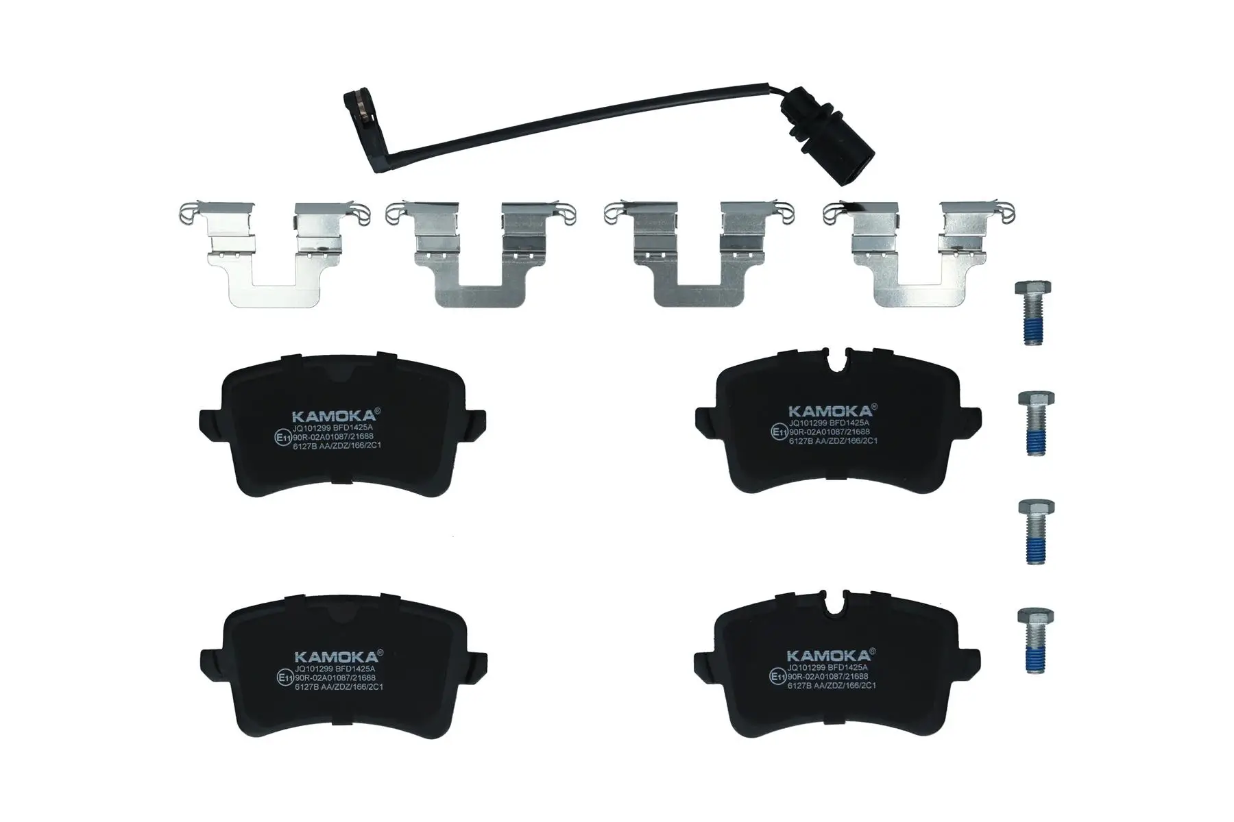 Bremsbelagsatz, Scheibenbremse Hinterachse KAMOKA JQ101299