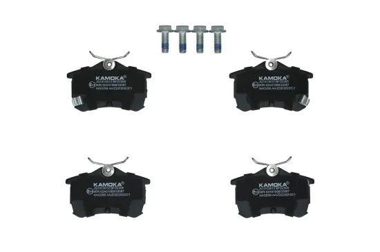 Bremsbelagsatz, Scheibenbremse Hinterachse KAMOKA JQ1013012 Bild Bremsbelagsatz, Scheibenbremse Hinterachse KAMOKA JQ1013012