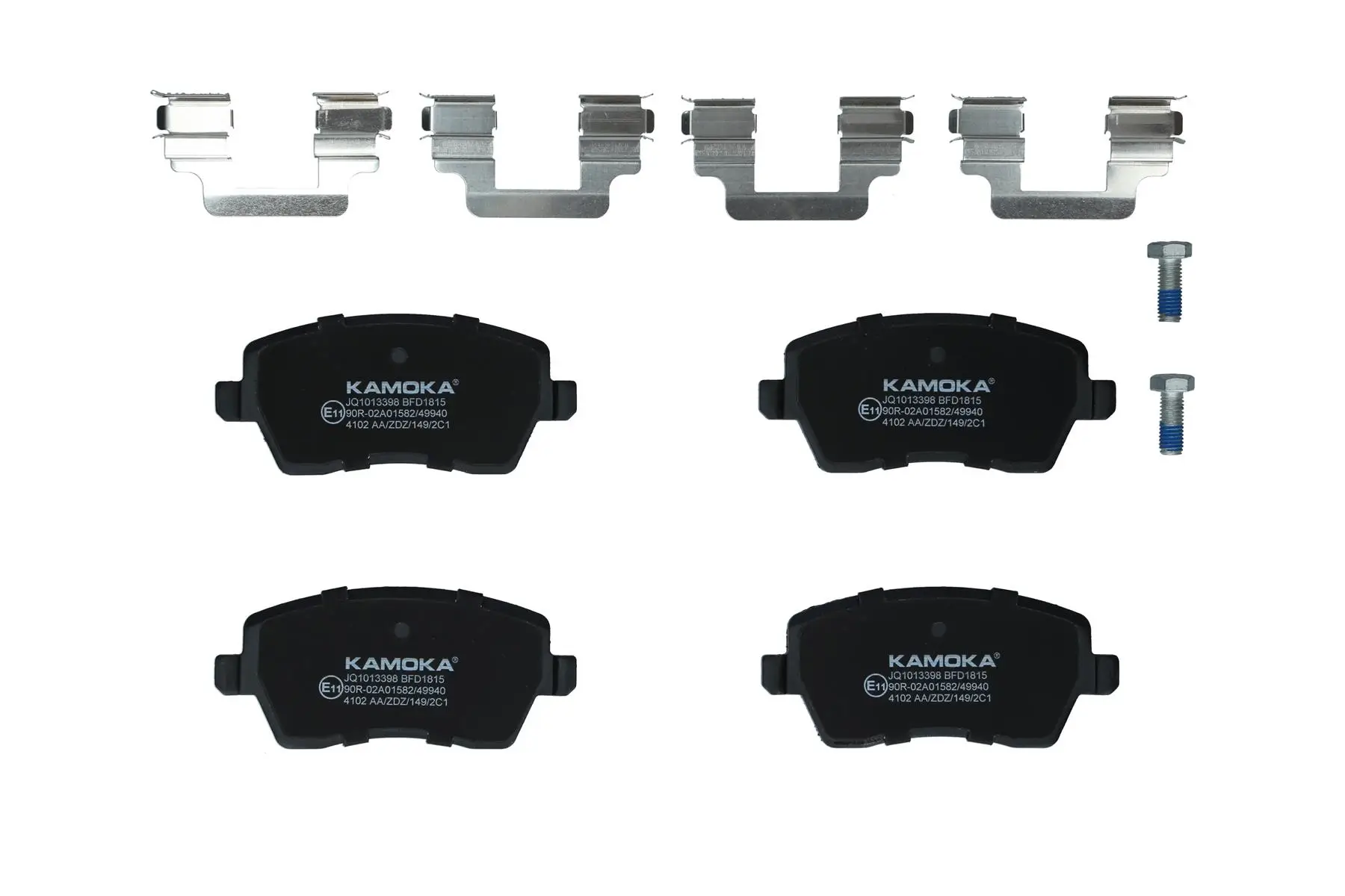 Bremsbelagsatz, Scheibenbremse Vorderachse KAMOKA JQ1013398