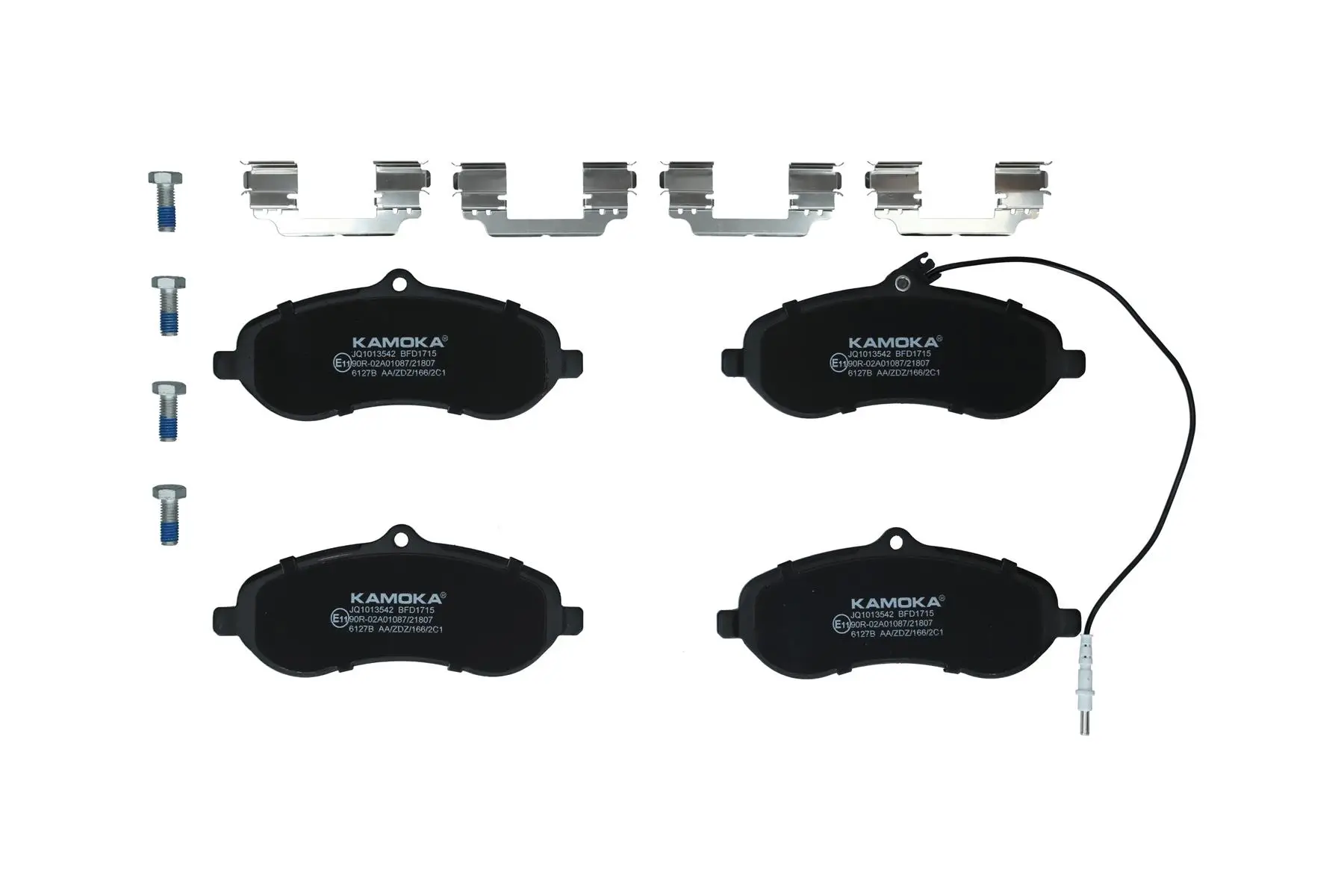 Bremsbelagsatz, Scheibenbremse Vorderachse KAMOKA JQ1013542
