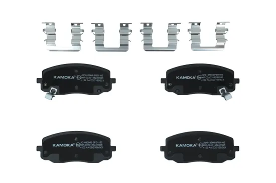Bremsbelagsatz, Scheibenbremse Vorderachse KAMOKA JQ1013566 Bild Bremsbelagsatz, Scheibenbremse Vorderachse KAMOKA JQ1013566