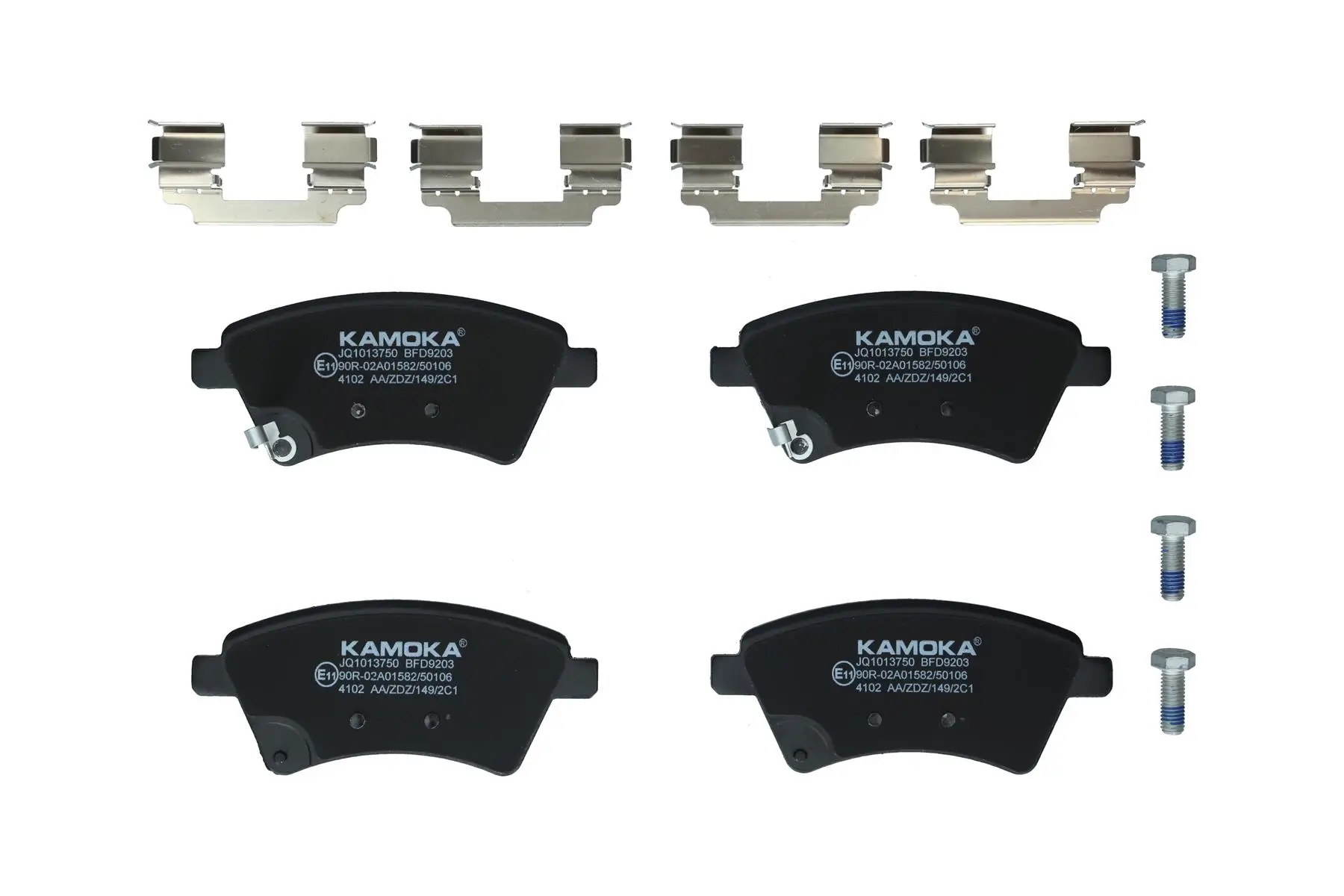 Bremsbelagsatz, Scheibenbremse Vorderachse KAMOKA JQ1013750